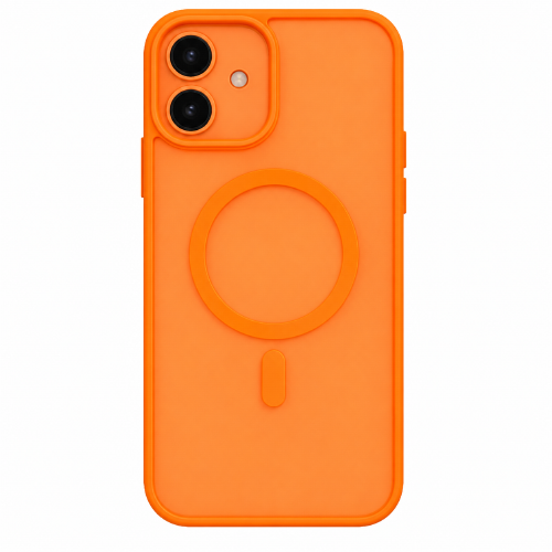 Smoke Magsafe Case for Apple iPhone 15 - Orange
